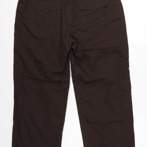 Bm Women’s Brown Size 16 Cotton Cargo Straight Leg Trousers