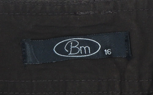 Bm Women’s Brown Size 16 Cotton Cargo Straight Leg Trousers