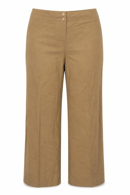 CC Women’s Brown Size 16 Straight Dress Trousers Button Workwear