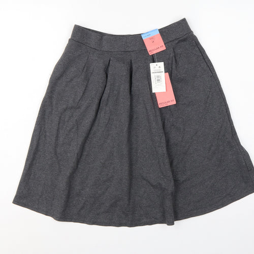 Marks and Spencer Girls Grey 15-16 Years Regular Fit School Uniform Skirt