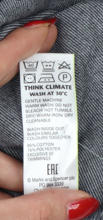 Marks & Spencer Girls Grey Pleated School Uniform Skirt 15-16 Years NWT