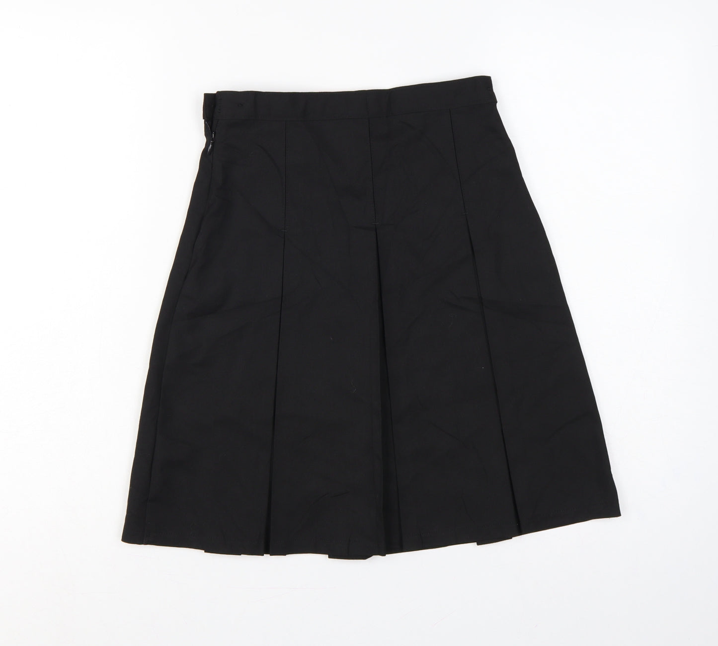 Marks and Spencer Girls Black 11-12 Years Slim Fit Pleated School Skirt
