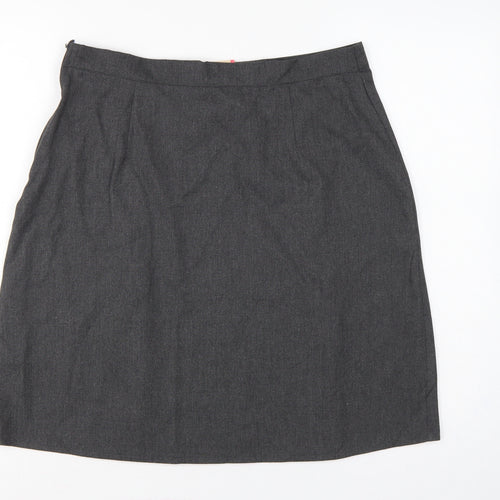 Marks & Spencer Girls Grey 17-18 Years Pleated School Uniform Skirt