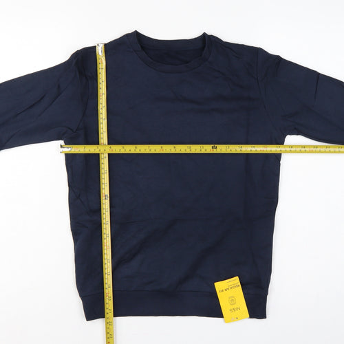 Marks and Spencer Boys Blue 11-12 Years Regular Fit School Sweatshirt