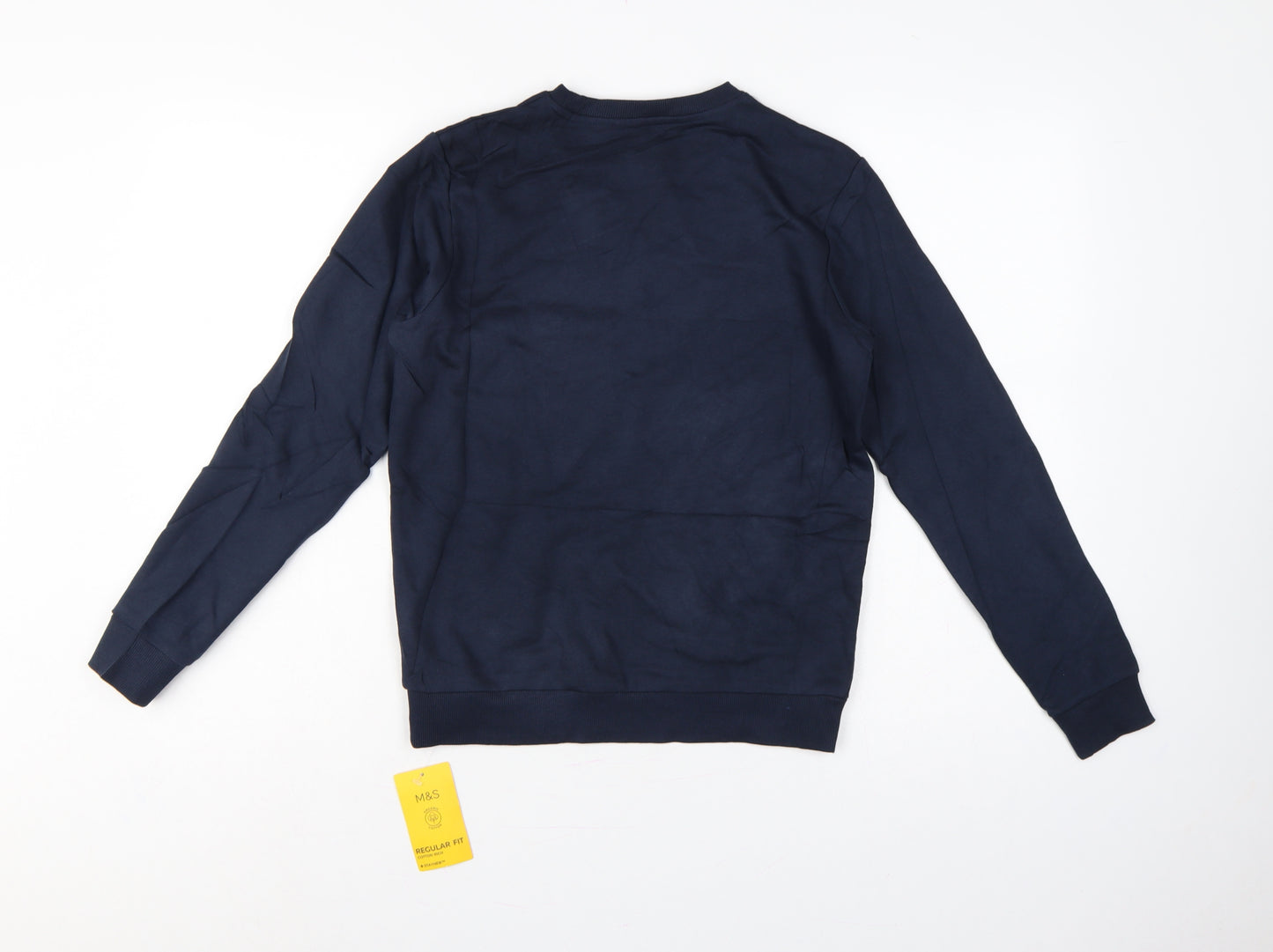 Marks and Spencer Boys Blue 11-12 Years Regular Fit School Sweatshirt
