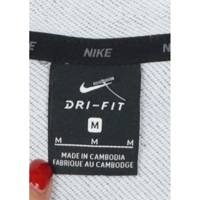 Nike Men's Grey M Dri-FIT Swoosh Pullover Hoodie Graphic Print