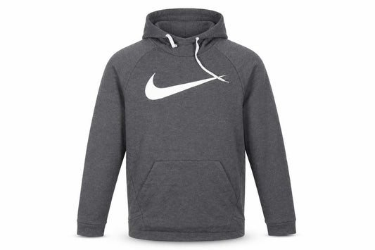Nike Men's Grey M Dri-FIT Swoosh Pullover Hoodie Graphic Print
