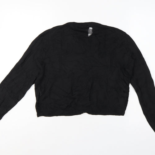 Zara Women’s Black Size 8 Cable Knit Button Cardigan Long Sleeve
