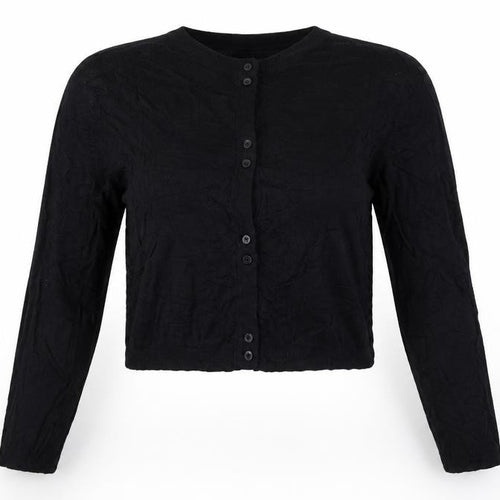 Zara Women’s Black Size 8 Cable Knit Button Cardigan Long Sleeve