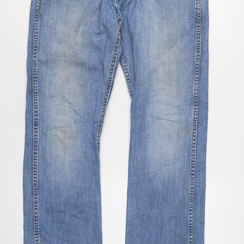 Wrangler Men’s Blue W32 L32 Crank Regular Straight Leg Jeans
