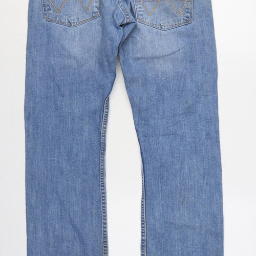 Wrangler Men’s Blue W32 L32 Crank Regular Straight Leg Jeans