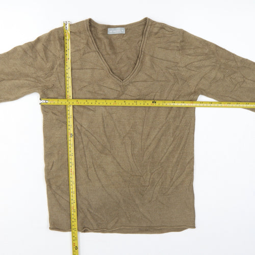 Per Una Women’s Brown Size 10 V-Neck Lightweight Knit Pullover Jumper