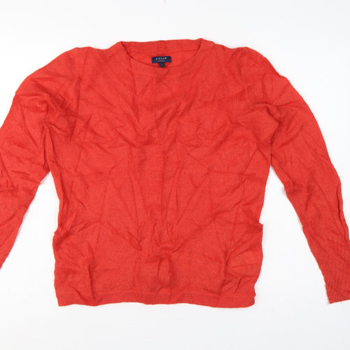 Jigsaw Women’s Red Cashmere Crew Neck Long Sleeve Pullover Jumper L