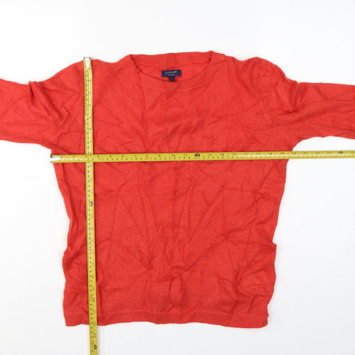 Jigsaw Women’s Red Cashmere Crew Neck Long Sleeve Pullover Jumper L