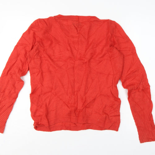 Jigsaw Women’s Red Cashmere Crew Neck Long Sleeve Pullover Jumper L