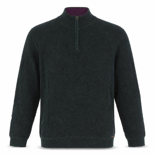 Ted Baker Men's Green L Half Zip High Neck Knit Jumper