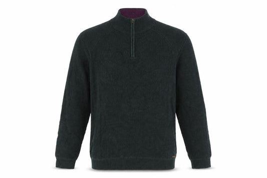 Ted Baker Men's Green L Half Zip High Neck Knit Jumper