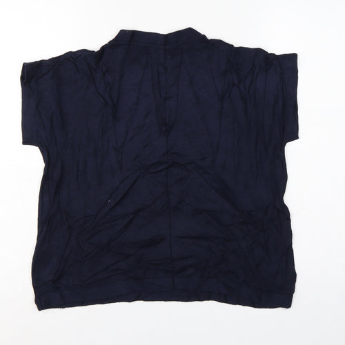Nümph Women’s Navy Blue Size S Short Sleeve Crew Neck Viscose Knit Jumper