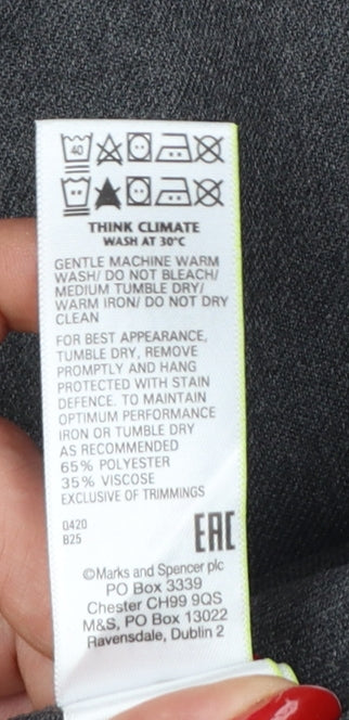 Marks & Spencer Girls Grey Plus Fit Pleated School Uniform Skirt 11-12 Years