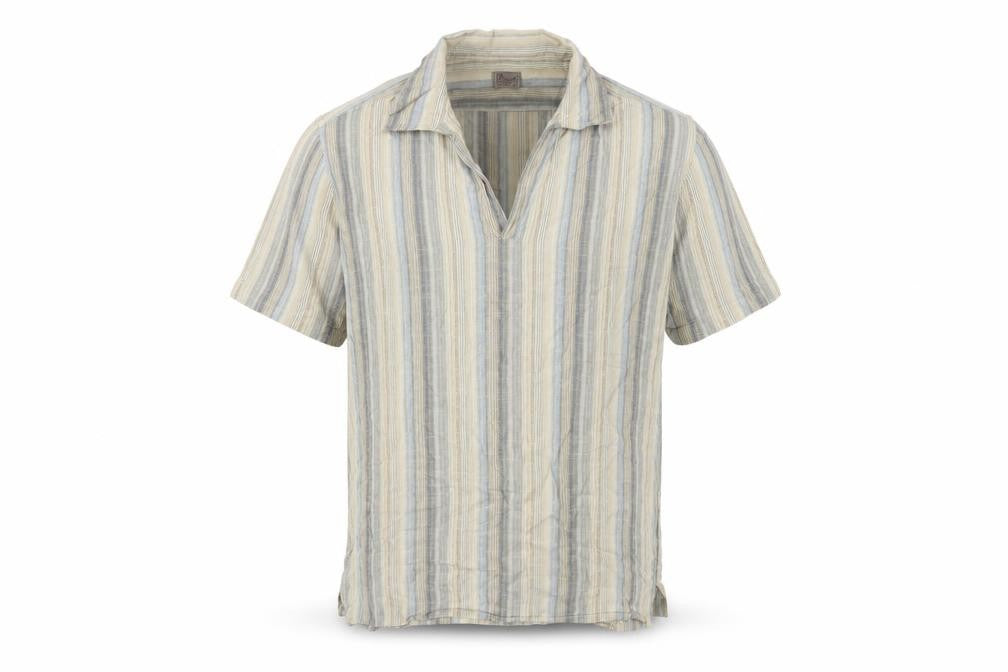 Bh Marylebone House Men’s Multicoloured Striped Cotton Polo Shirt L