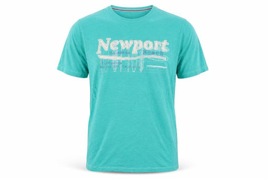 Marks Spencer Men’s XL Green Newport Beach Graphic Cotton T-Shirt NWT