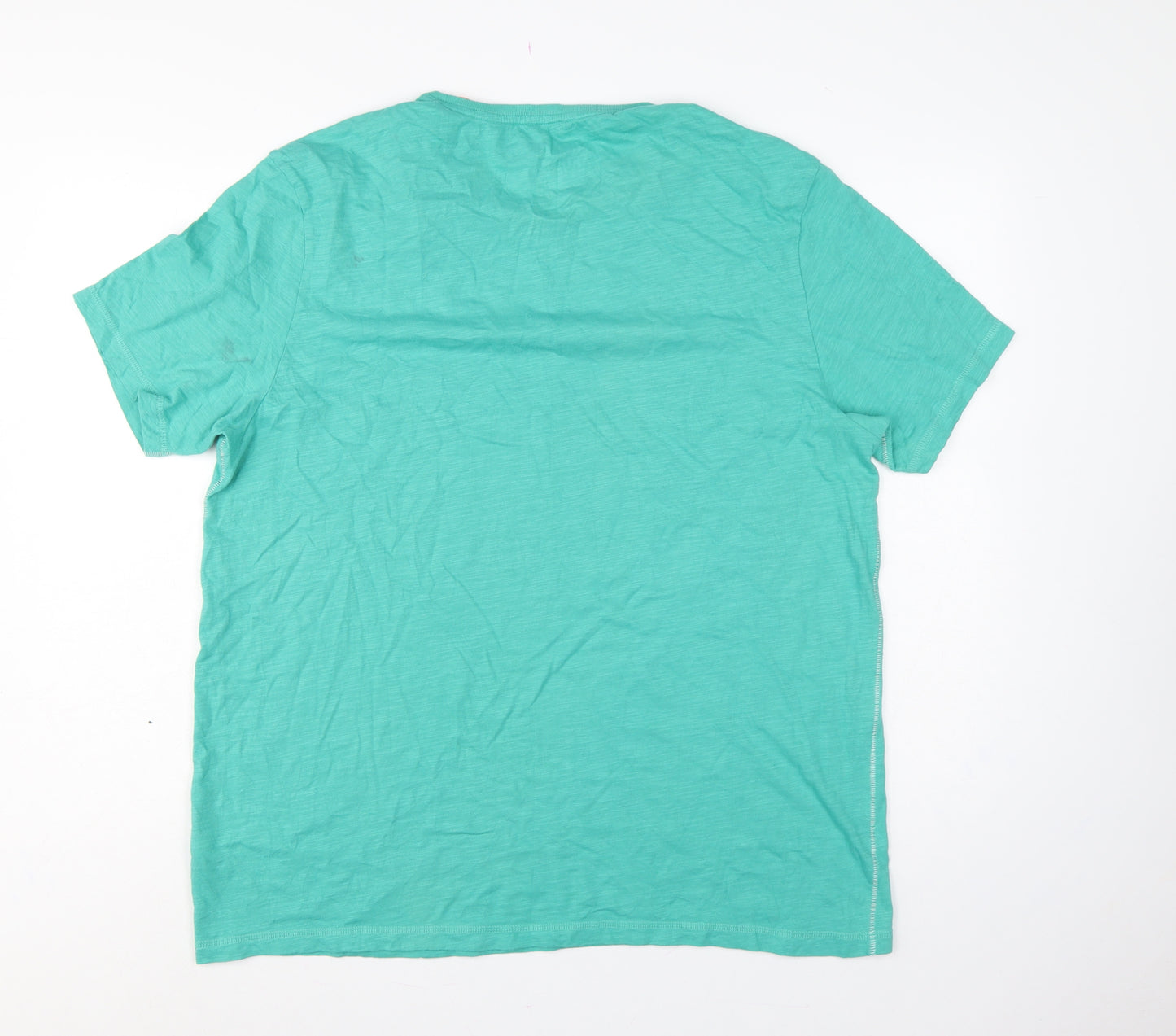 Marks Spencer Men’s XL Green Newport Beach Graphic Cotton T-Shirt NWT