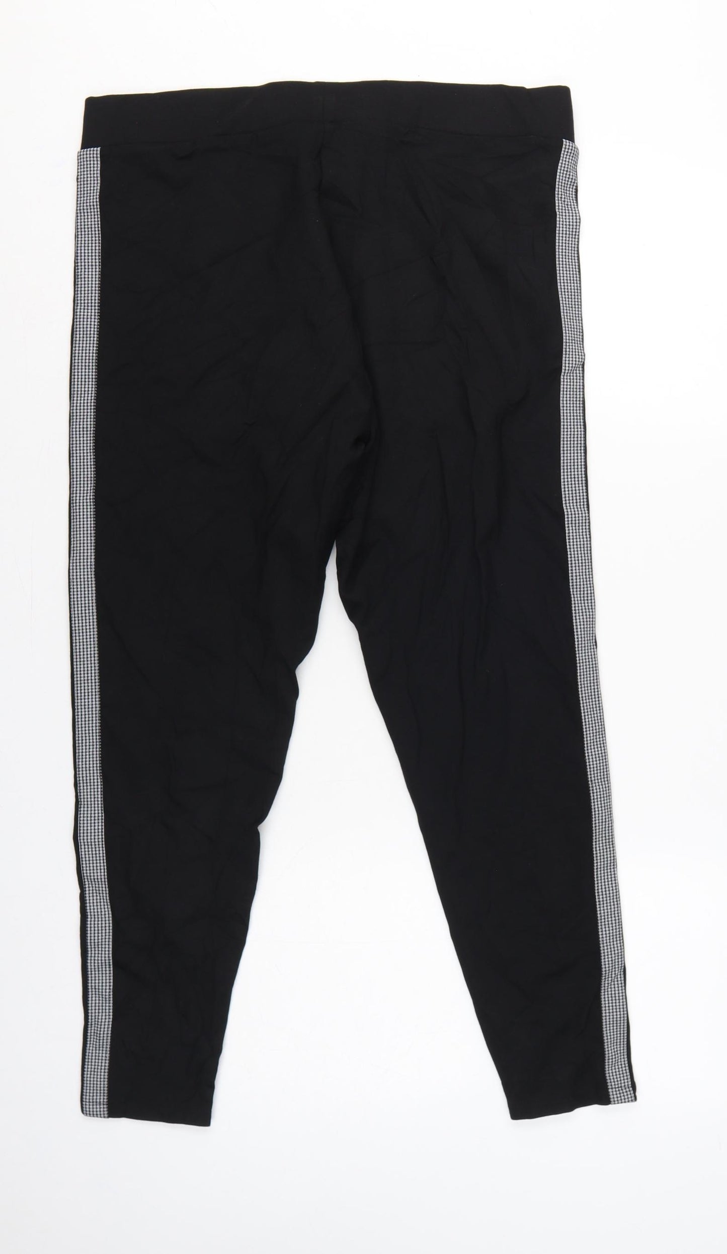 Marks & Spencer Women Black Mix UK 18 Short Side Stripe Leggings