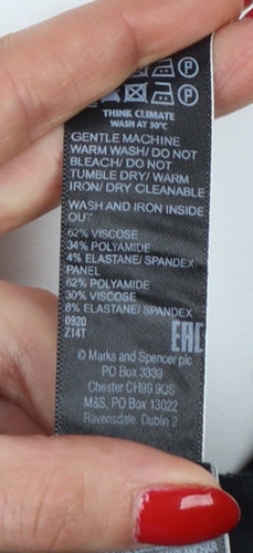 Marks & Spencer Women Black Mix UK 18 Short Side Stripe Leggings