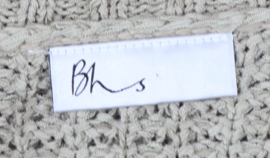 Bhs Women’s Beige UK 10 Chunky Knit Shawl Collar Button Cardigan