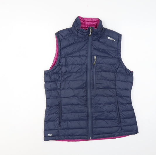 TOG24 Women’s Navy Pink UK 12 700 Fill Down Puffer Gilet Waistcoat