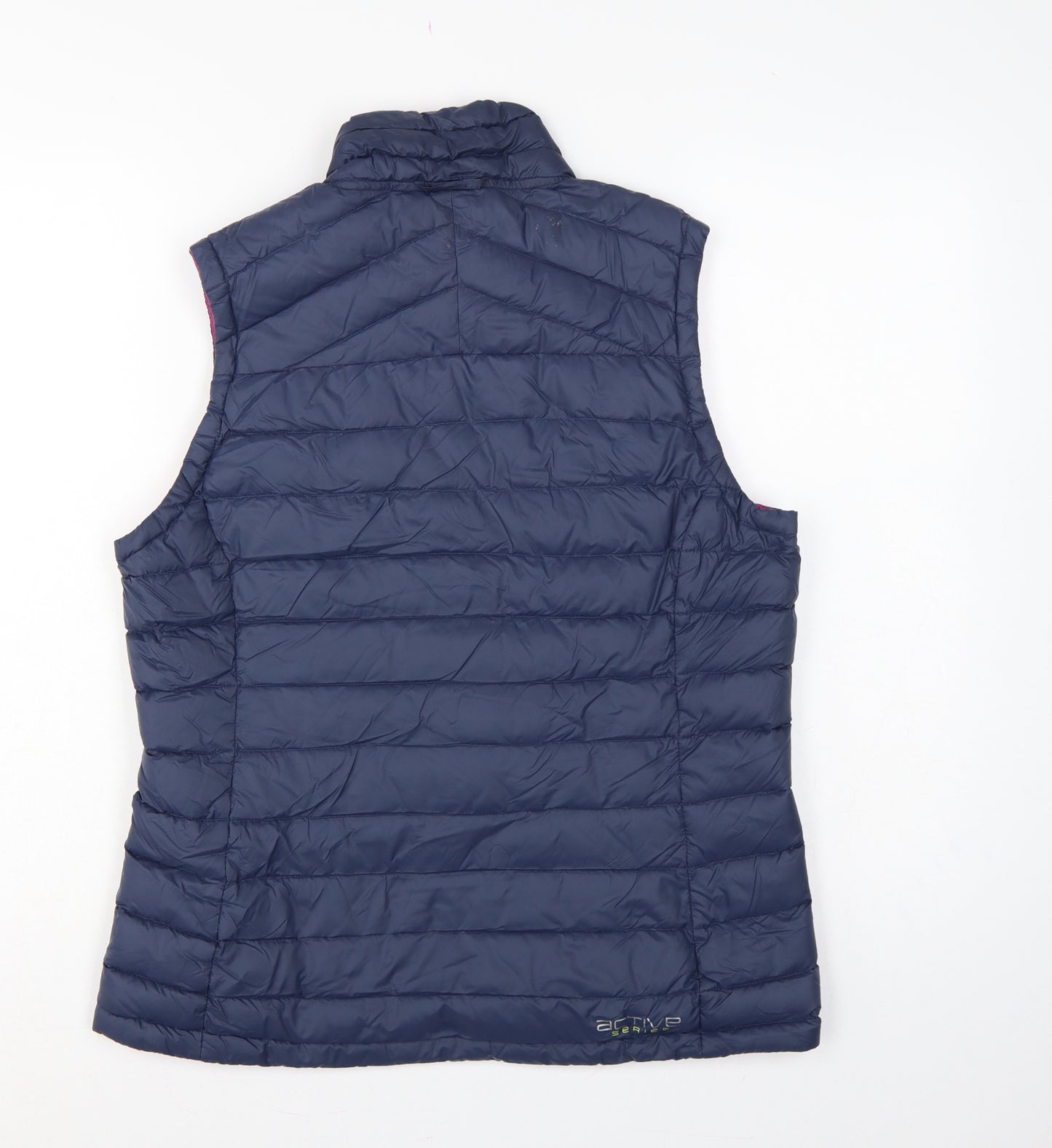 TOG24 Women’s Navy Pink UK 12 700 Fill Down Puffer Gilet Waistcoat