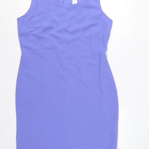 Studio I Women’s Purple Size 12 Sleeveless Sheath Knee Length Dress