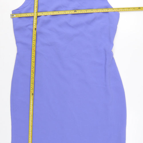 Studio I Women’s Purple Size 12 Sleeveless Sheath Knee Length Dress