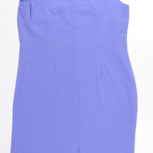 Studio I Women’s Purple Size 12 Sleeveless Sheath Knee Length Dress