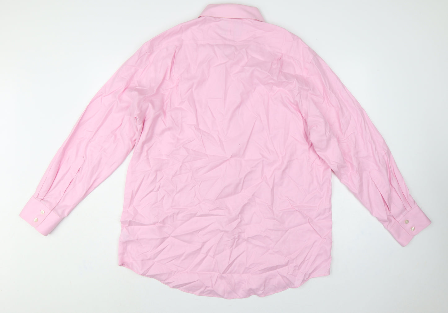 Charles Tyrwhitt Men's Pink 17 Classic Fit Non-Iron Cotton Dress Shirt