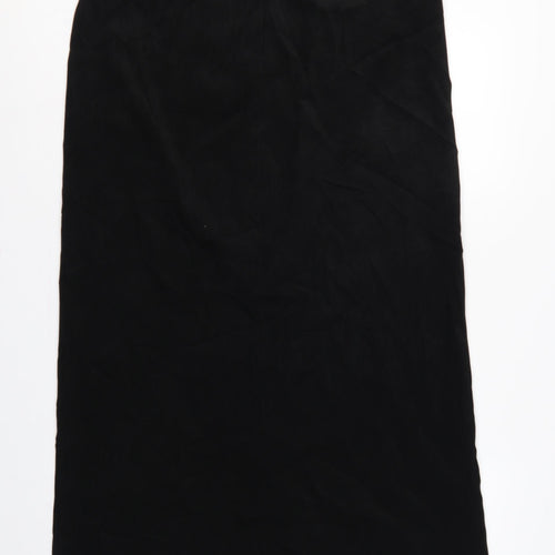 Wallis Women’s Black Size 16 Long Pencil Skirt Button Front Slit