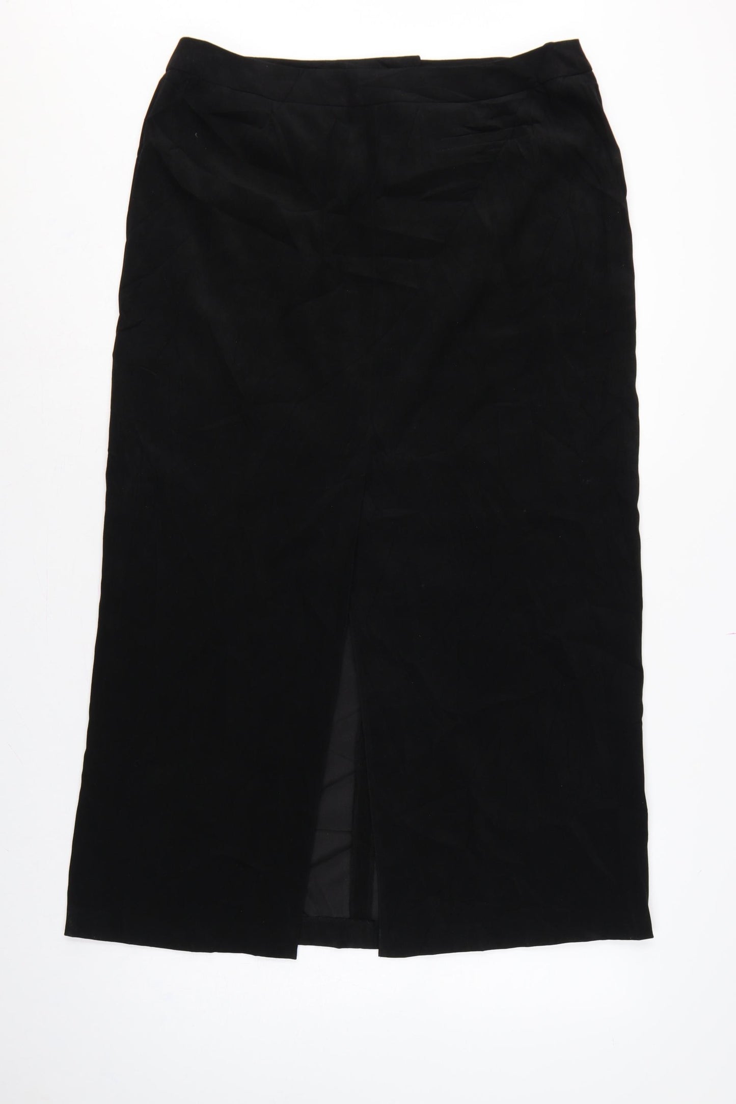 Wallis Women’s Black Size 16 Long Pencil Skirt Button Front Slit