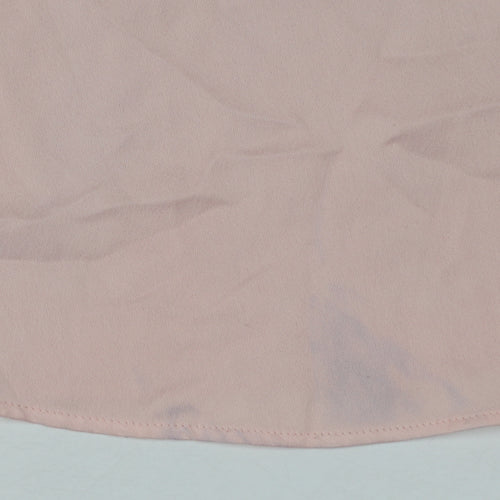 River Island Women Pink UK 12 Halter Tie Front Chiffon Camisole Blouse