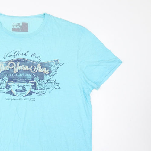 North Coast Men’s Blue 2XL New York City Graphic Print T-Shirt