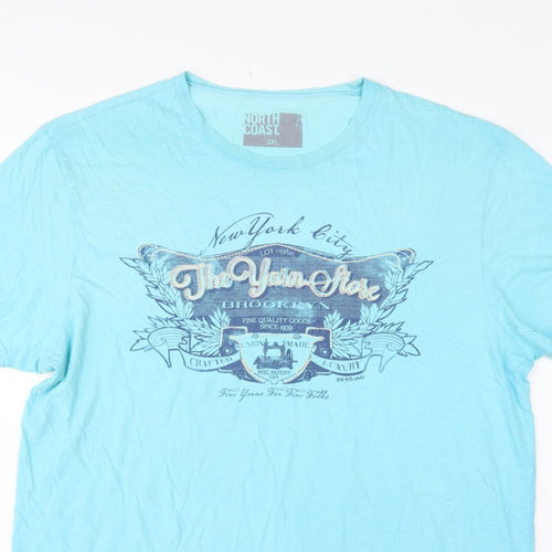 North Coast Men’s Blue 2XL New York City Graphic Print T-Shirt