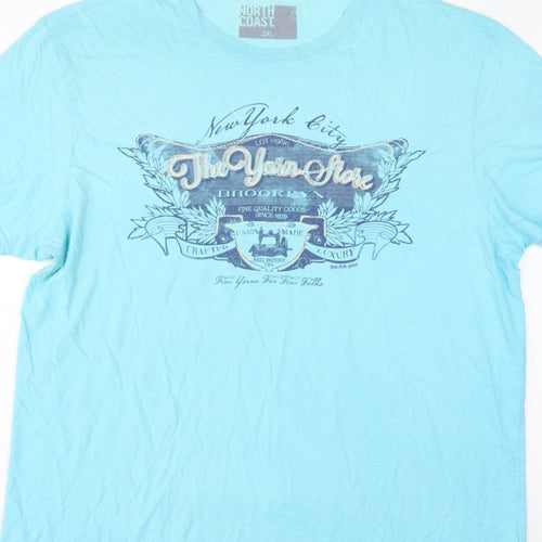North Coast Men’s Blue 2XL New York City Graphic Print T-Shirt