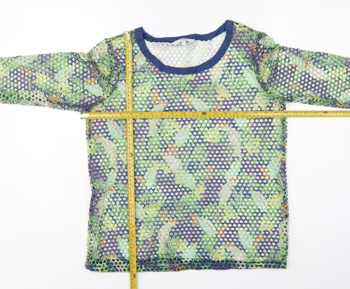 Next Women’s Multicoloured Size 14 Mesh Crochet Long Sleeve T-Shirt