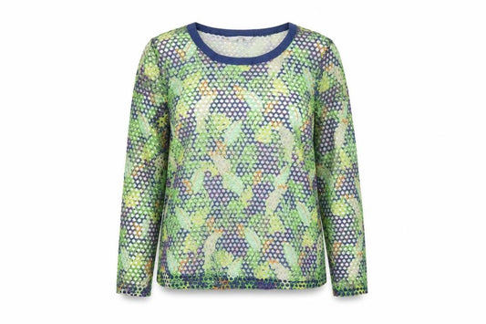 Next Women’s Multicoloured Size 14 Mesh Crochet Long Sleeve T-Shirt