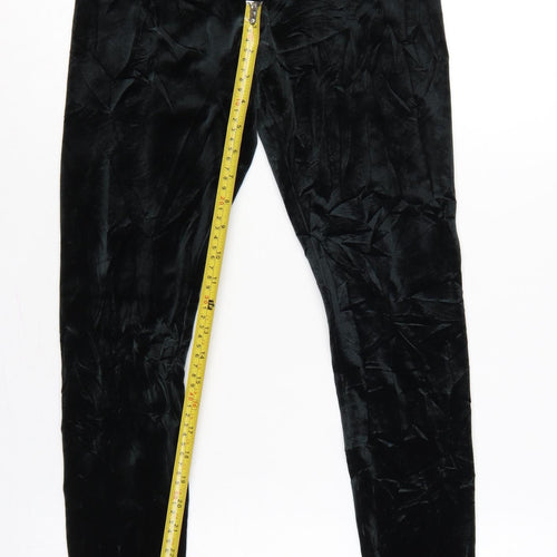 Abercrombie & Fitch Women Black S Velvet Stretch Leggings