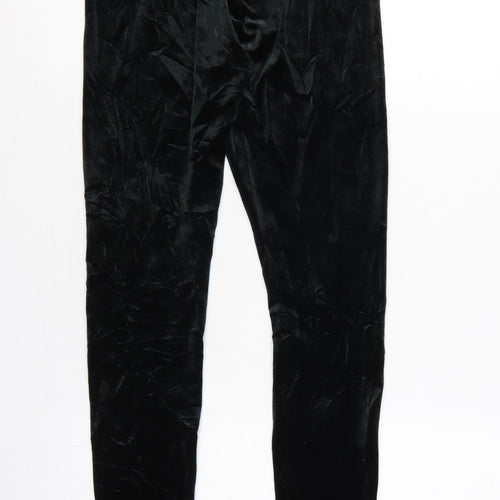 Abercrombie & Fitch Women Black S Velvet Stretch Leggings