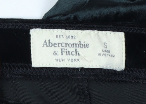 Abercrombie & Fitch Women Black S Velvet Stretch Leggings
