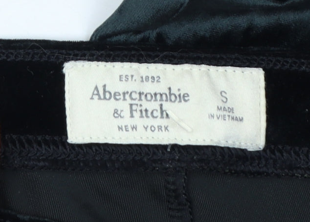 Abercrombie & Fitch Women Black S Velvet Stretch Leggings