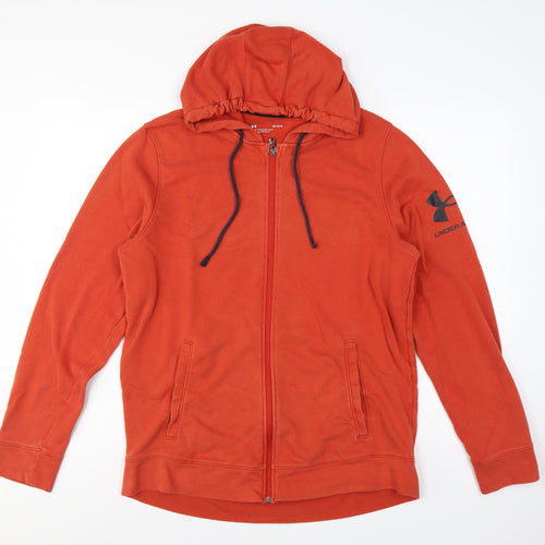 Under Armour Men’s Orange Large Full Zip Logo Hoodie