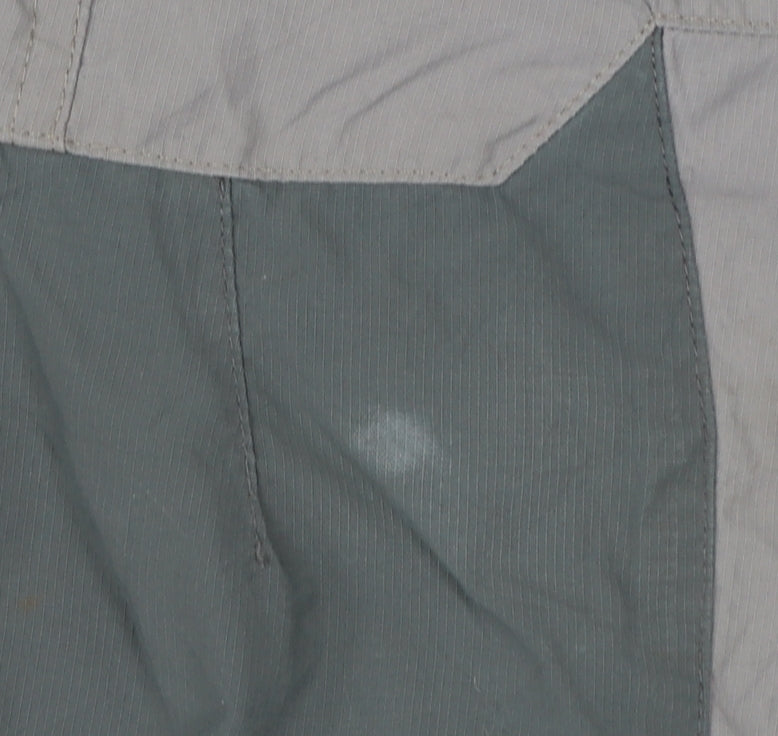 Decathlon Boys Grey Green 10 Years Convertible Cargo Hiking Trousers