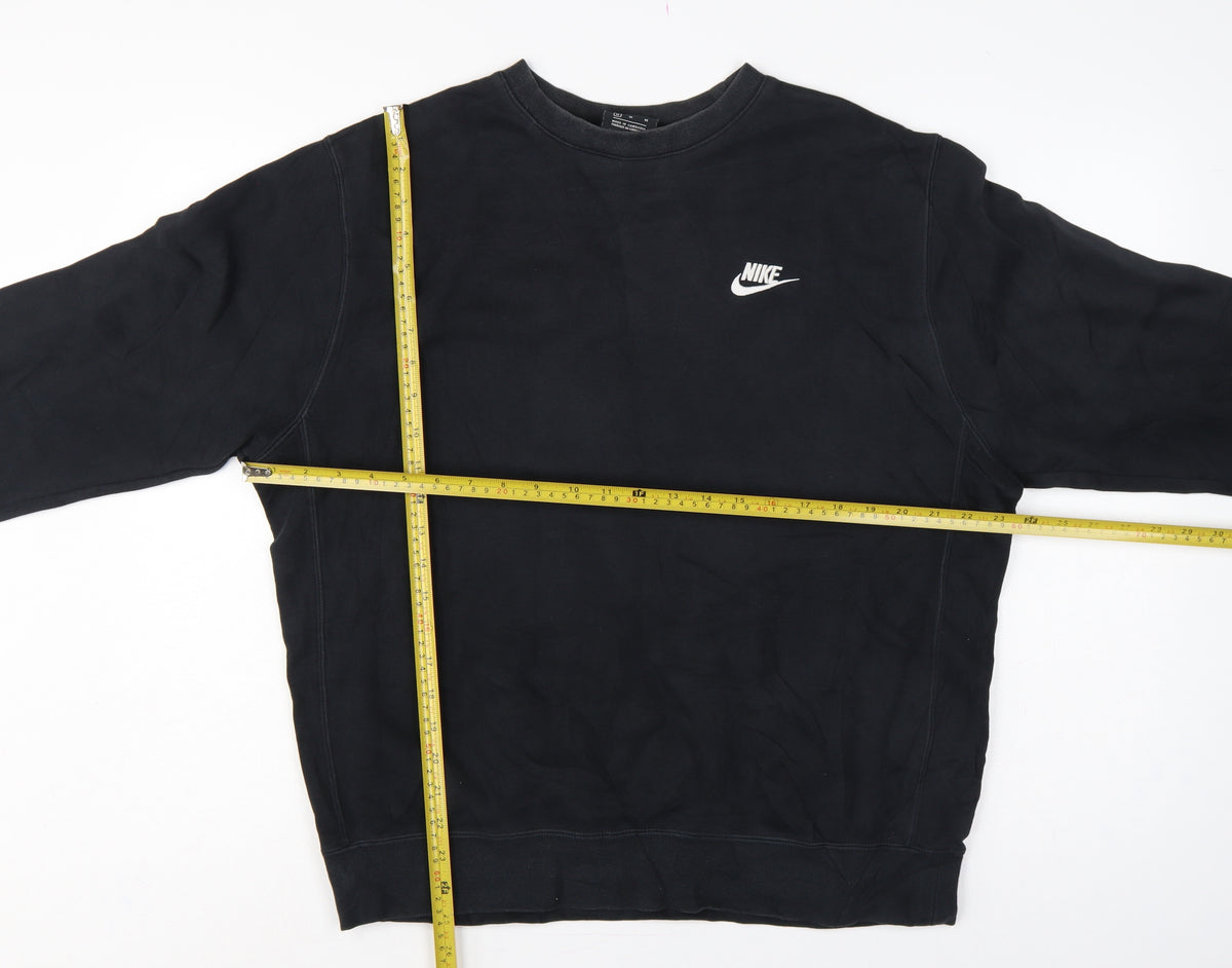 Nike Men’s Black M Crew Neck Pullover Sweatshirt Logo Sports